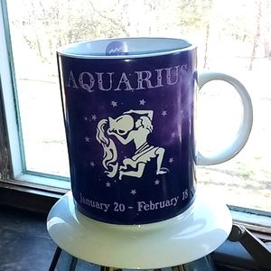 Zodiac Aquarius coffee cup over size